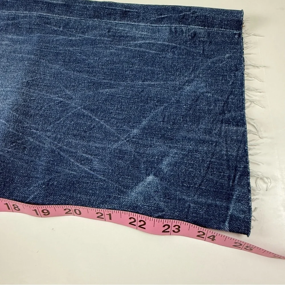 Loft Jeans Womens Size 12 31 Blue High Rise Waist Straight Crop Raw Hem NWT
